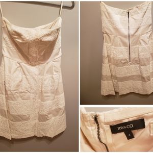 Rw&co white dress strapless